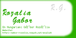 rozalia gabor business card